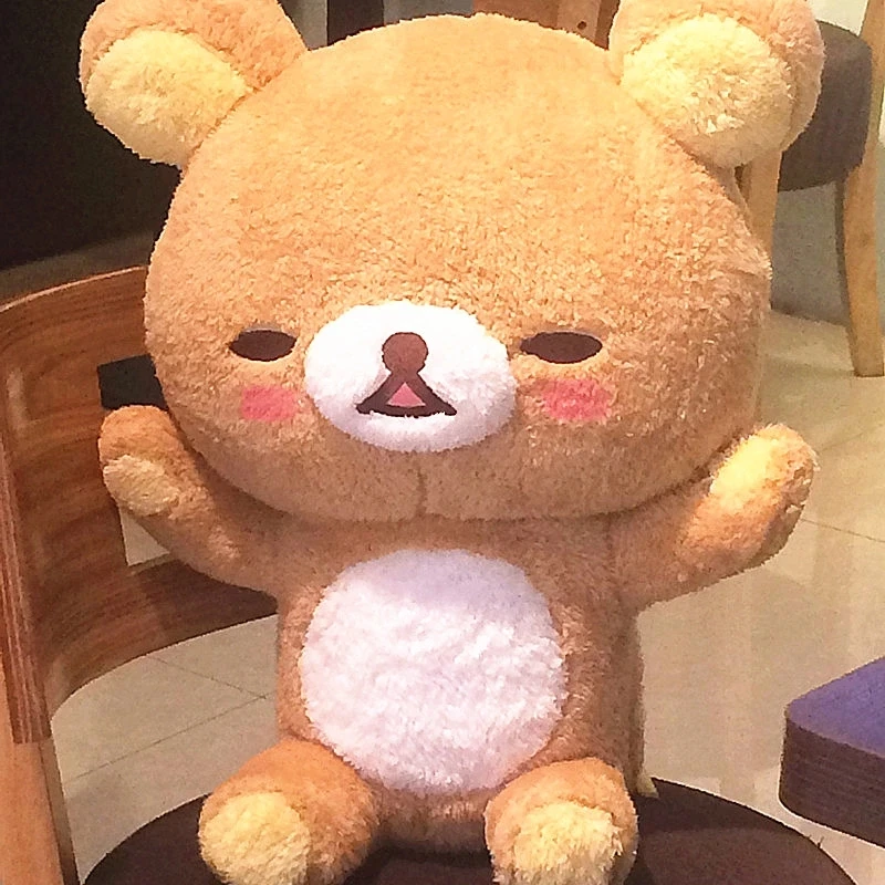 55 Giant Rilakkuma Bear Plush Toys Life Size Relax Bear Pillow Dolls Soft Stuffed Doll Gift for Child