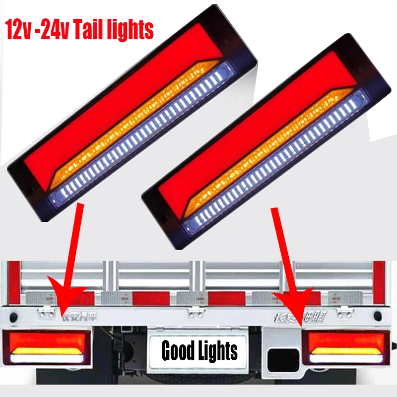 

Good Truck 147 LED Waterproof Turn Signal Light Kit RV Rear 12v-24v Stop Turning Taillight Sign Reverse Light For Truck Trailer