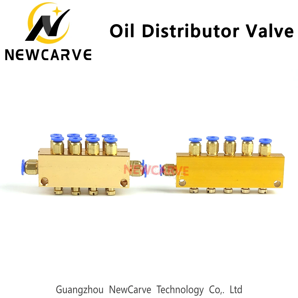 

Oil Distributor Valve 1/2 Inlet 2-12outlet For CNC Engraving Machine Lubrication System NEWCARVE