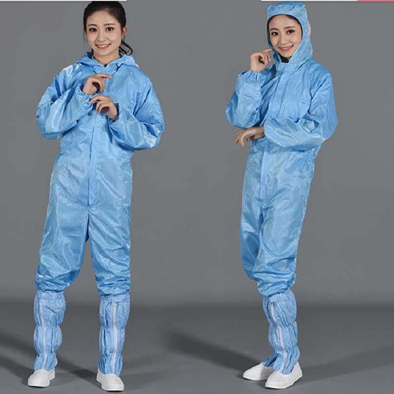 

Woman men dust proof anti-static working suits uniforms Coveralls workshop painting clean room garments dust-free clothes set