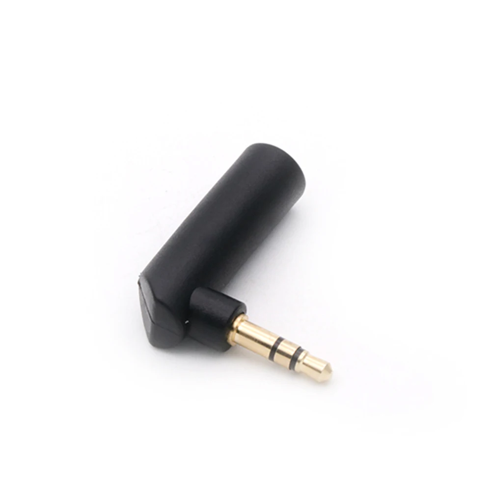 1pc Gold-plated Connector 2.5/3.5 jack Right Angle Female to 3.5mm 2/3Pole Male Audio Stereo Plug L Shape Jack Adapter Connector