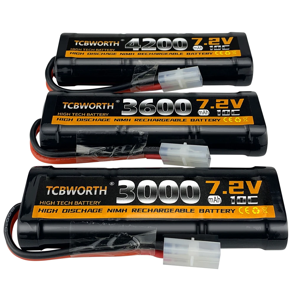 

2units 7.2V 10C 3000 3300 3600 4200mAh RC NiMH Battery with Tamiya Plug for RC Car RC Truck Associated HPI Losi Kyosho Hobby