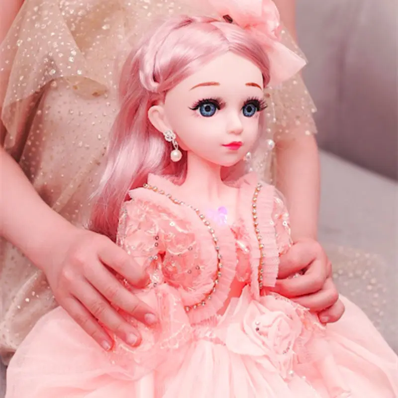 60cm Large Fashion Girl Doll Toy Simul Moveable Jointed DIY Smart Princess Doll Set Interactive Dummy Model Girl Birthday Gift