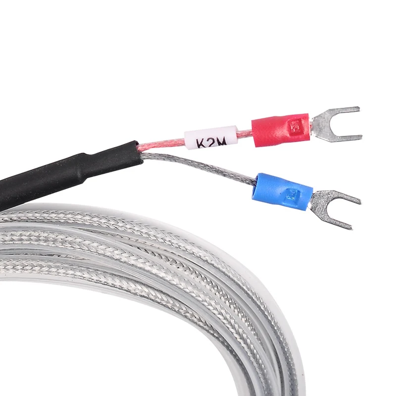 Waterproof Anti-acid Transparent Wire Thermocouple Probe K Type Temperature Sensor Cable 200\'C for Water Temp. Regulators