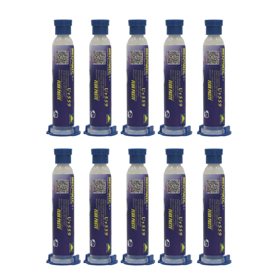 10pcs/lot Mechanic soldering flux paste NC-559-ASM Flux paste lead-free solder flux + Needles Welding Advanced Oil Flux Grease