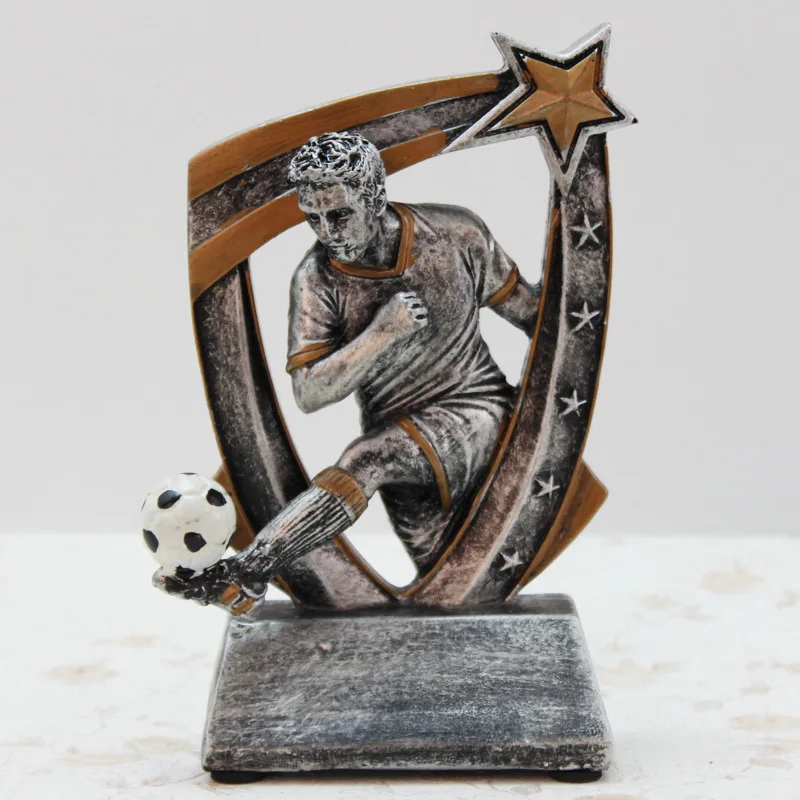 

Home Desk Sports Football Players Statue Bathroom Decoration Sculpture Figurines Resin Crafts Office Classic Model Decor Toy