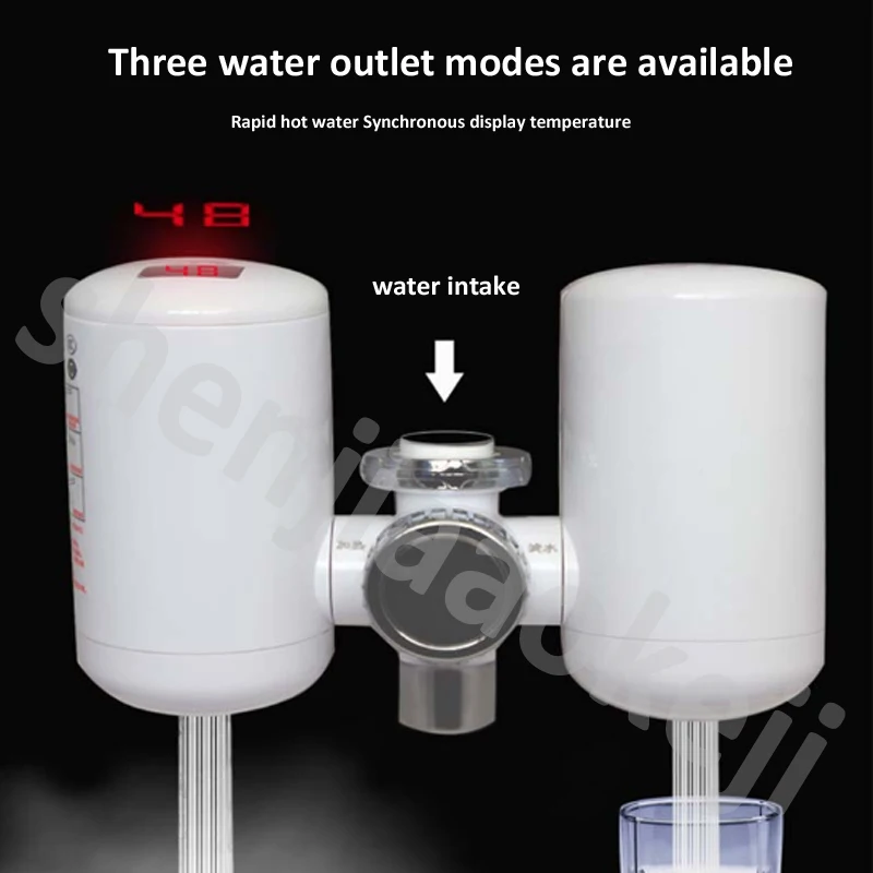 Instant electric hot water faucet Installation Water tap Hydroelectric separation type Speed Hot Faucet with temperature display