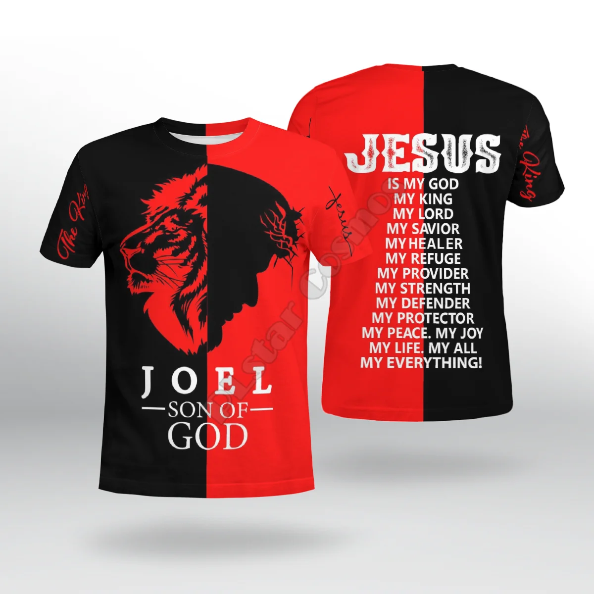 Joel Son of God Lion 3D Printed t shirts women for men Summer Casual Tees Short Sleeve T-shirts Short Sleeve Drop Shipping 02