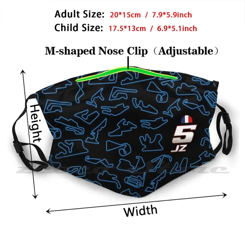 Jz 5-Circuits Pattern Mask Cloth Reusable Print Filter Washable Motorcycle Motorbike Bike Moto Racing Motorcycling