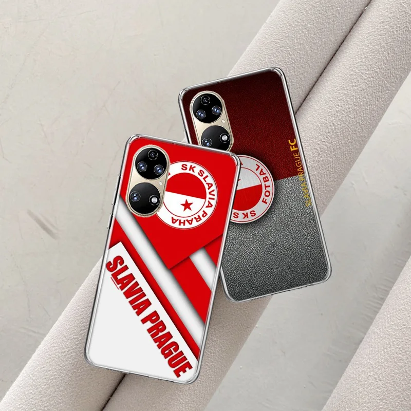 Sk Slavia Praha Czech Republic Phone Case For Huawei P50 Pro P40 P30 Lite P20 P10 Mate 40 Pro 30 20 Lite 10 Cover Shell Coque