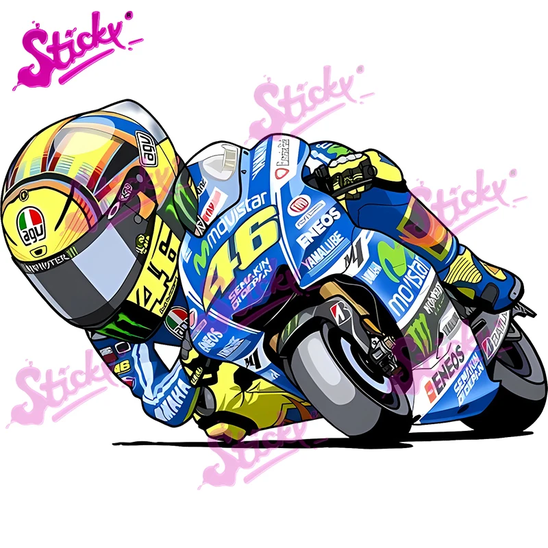 STICKY Cool Motorcycle Racer Anime Badge Brand Car Sticker Decal for Bicycle Motorcycle Accessories Laptop Helmet Trunk Stickers