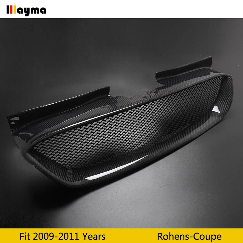 Carbon fiber Car Grille For HYUNDAI Rohens Coupe 2009 - 2011 Genesis Coupie 2.0T 3.6L Car front bumper air inlet grill