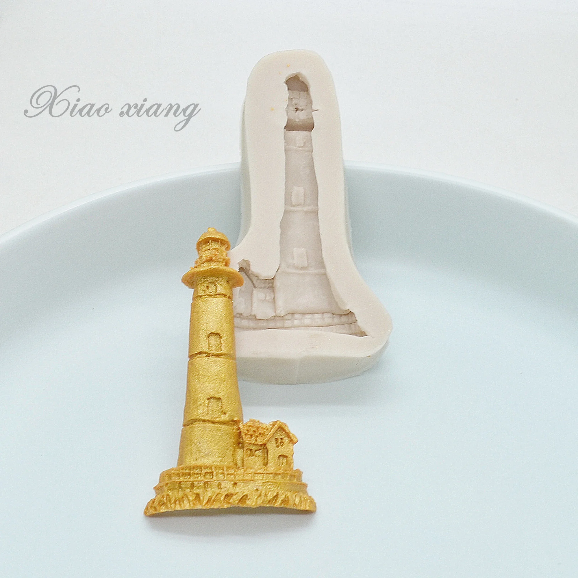 3D Lighthouse Cake Border Silicone Molds For Baking Fondant Molds Ocean Chocolate Cale Decorating Tools Cake Tools M2106