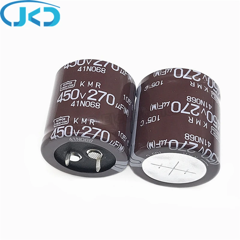 2pcs Original 270uF 450V NCC KMR Series 30*30mm Long Life 450V270uF Aluminum Electrolytic capacitor NIPPON CHEMI-CON