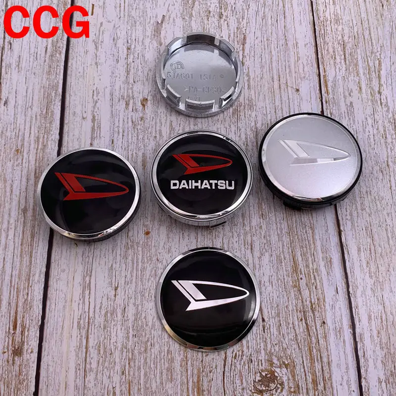 4pcs 56mm or 60mm Daihatsu logo car emblem Wheel Center Hub Cap Rim badge covers decoration refit Creative sticker accessories