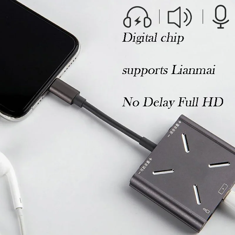 Missgoal Externe 8 Pin Live Soundkarte Lautsprecher Audio Interface Adapter Für Iphone Android Kopfhörer Hohe Qualität Live Konverter