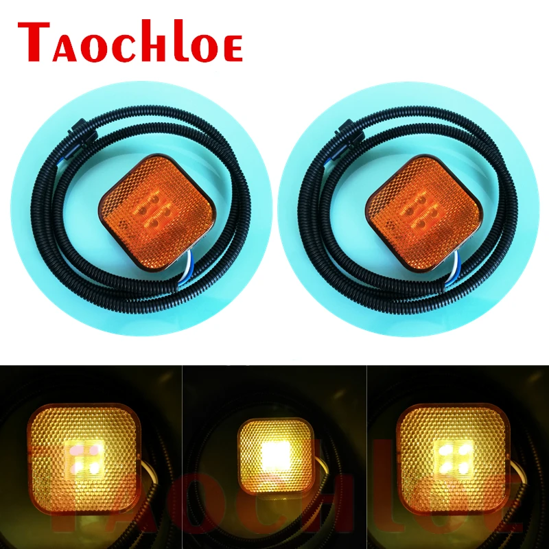 2Pcs 24V LED Side Marker Lights For MAN TGS/TGM Heavy Truck Clearance Lights Signal Light Indicator Lamp