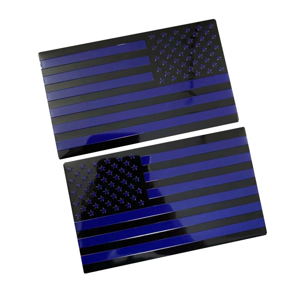 

2x Blue Black USA American Flag Metal Emblem Car Truck Motorcycle RV Badge car decoration car assessoires car decal