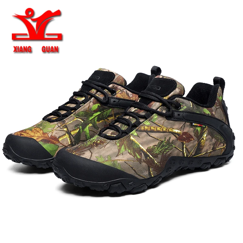 XIANGGUAN 2021 NEW Outdoor Hiking Shoes Men Military Camouflage Shoes Low Anti Skid Wear Boots Women Climbing Sneakers Men