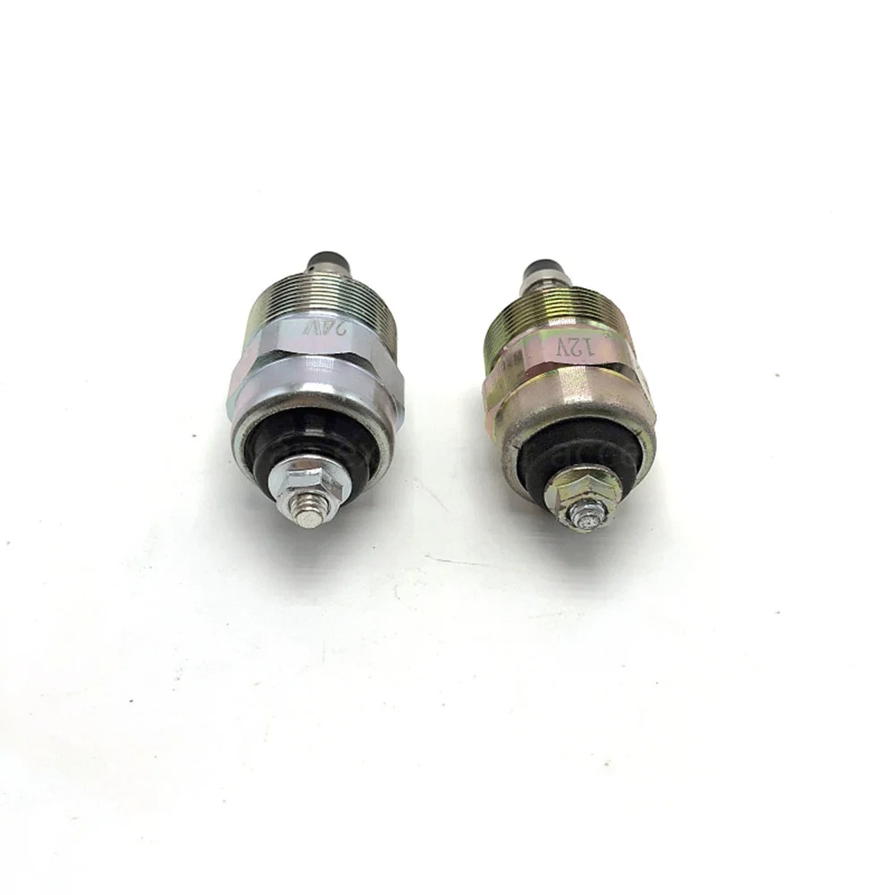 Excavator Parts Flameout solenoid valve For B3.3 VE diesel pump flameout solenoid valve control switch 12V 24V