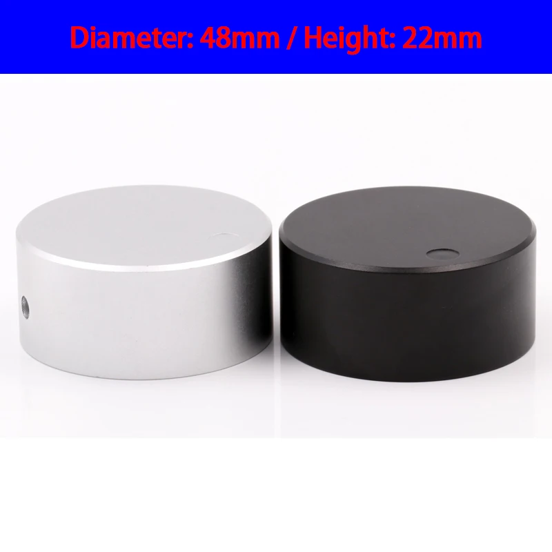 KYYSLB GDAK0172 48mm*22mm Solid Aluminum Knob Audio Power Leveler Volume Knob Chassis Frosted Knob