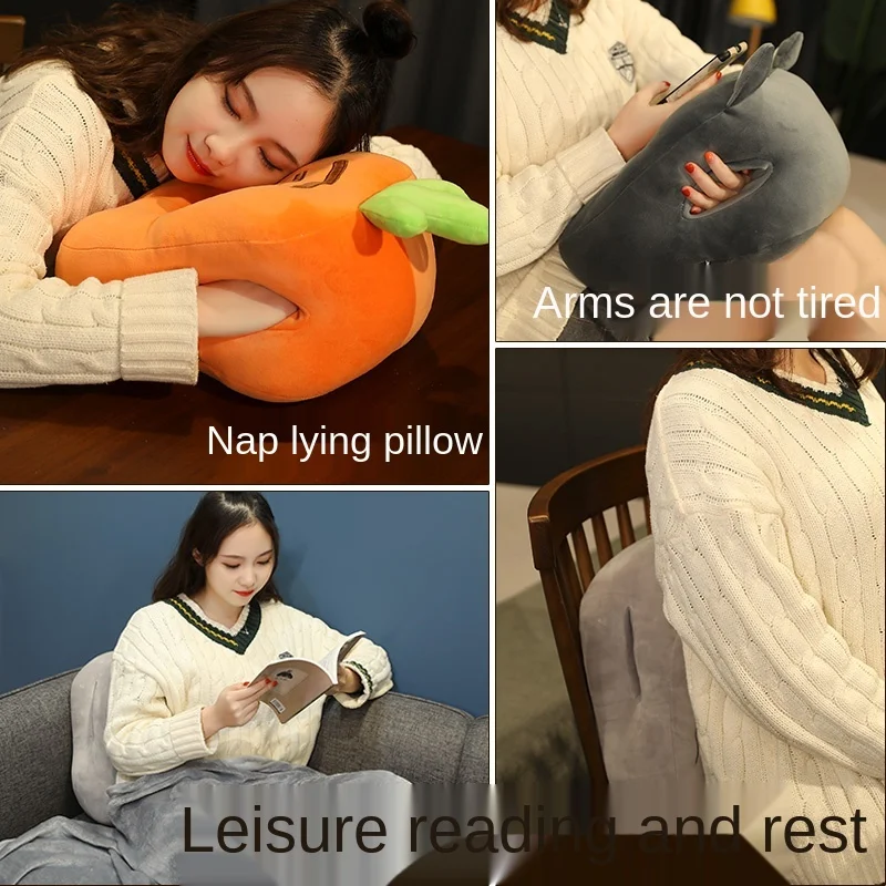 TTNoonPillow Sleeping Pillow Pillow Student Office Lunch Break Lying on the Table for Girls Sleeping Artifact Hand Warmer Pillow