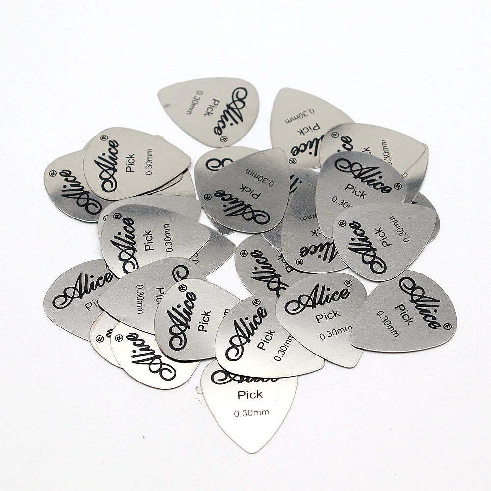 6pcs Guitar Metal Picks Alice guitar picks Guitar Chain picks guitar picks bag for Electric  Accessories 0.3mm