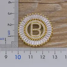 Initials CZ Pendant Necklace Women #2