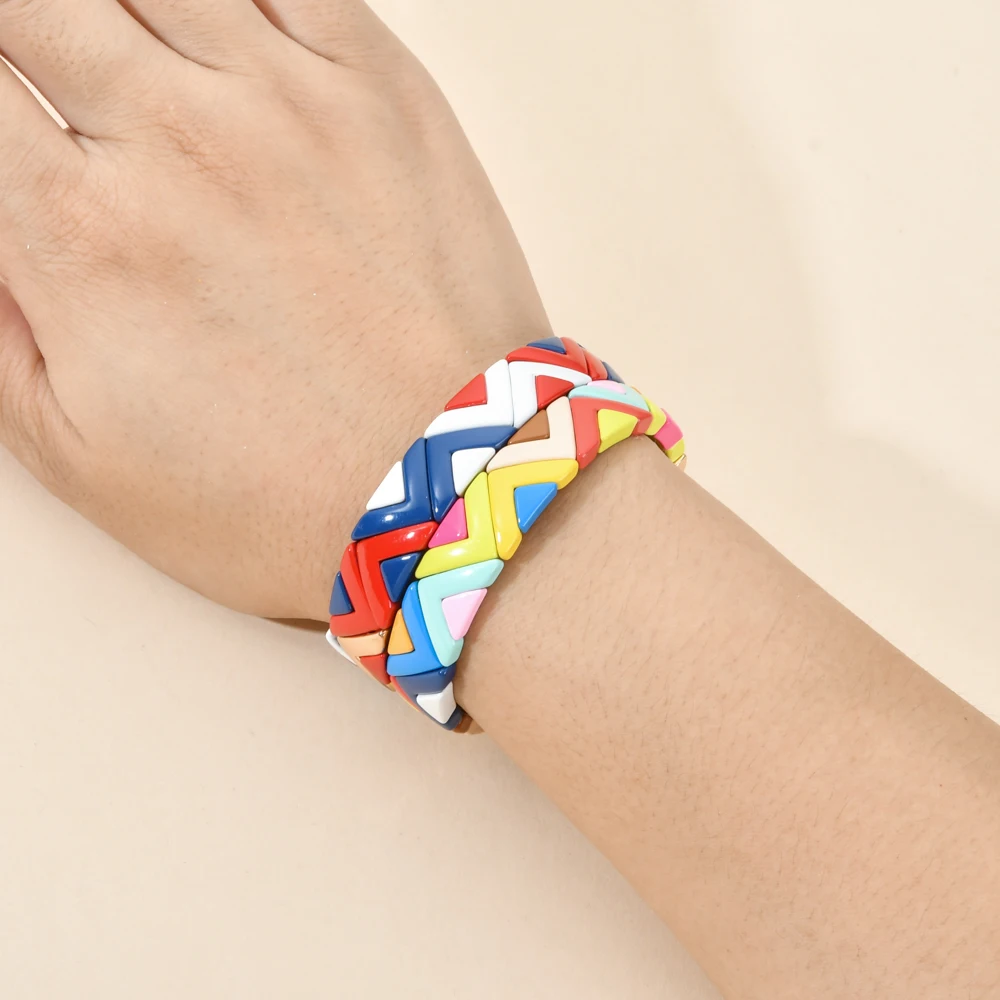 Boho New Bracelet European Punk Adjustable Bracelets & Bangles Women Wave Fashion Charm pulseras Metal Braided Party Jewelry