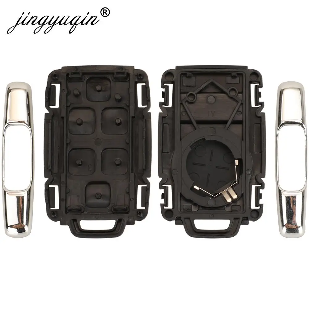 jingyuqin 3/4/5/6BTN Keyless Entry Case for GMC Yukon XL Chevrolet Tahoe Suburban Sierra Silverado Remote Key FOB Shell Housing