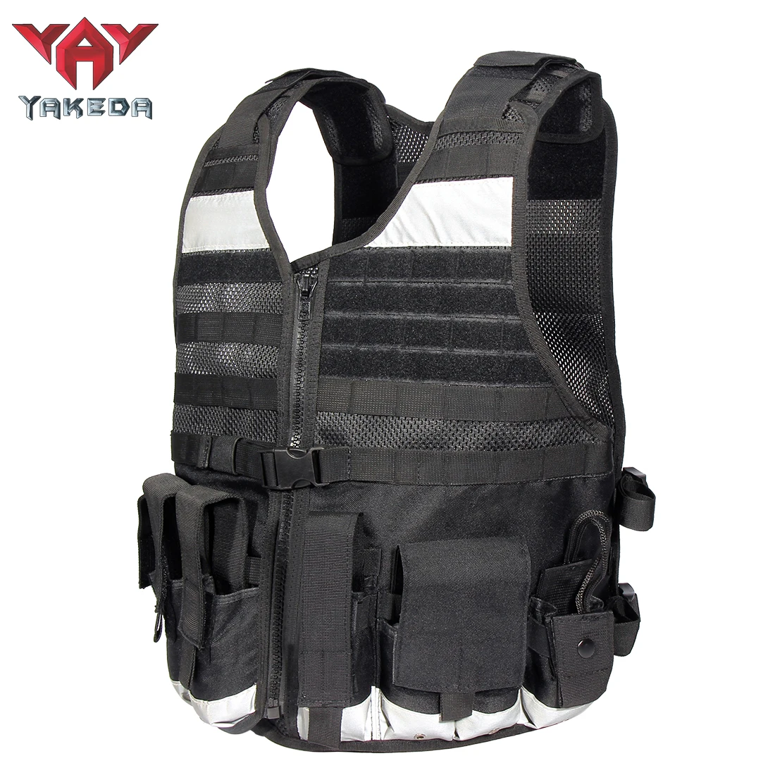 Yakeda custom stab-resistant reflective vest outdoor MOLLE system onboard safety tactical vest