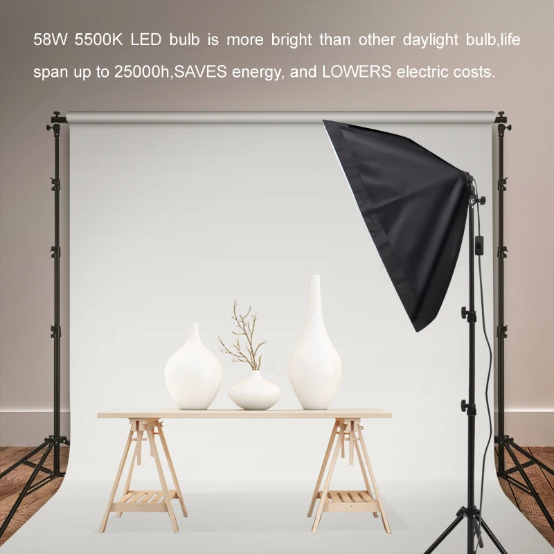 PYNSSEU 1 قطعة لينة مربع الإضاءة كيت 50x70 سنتيمتر المهنية التصوير ضوء نظام الفوتوغرافي Softbox لل استوديو الصور معدات