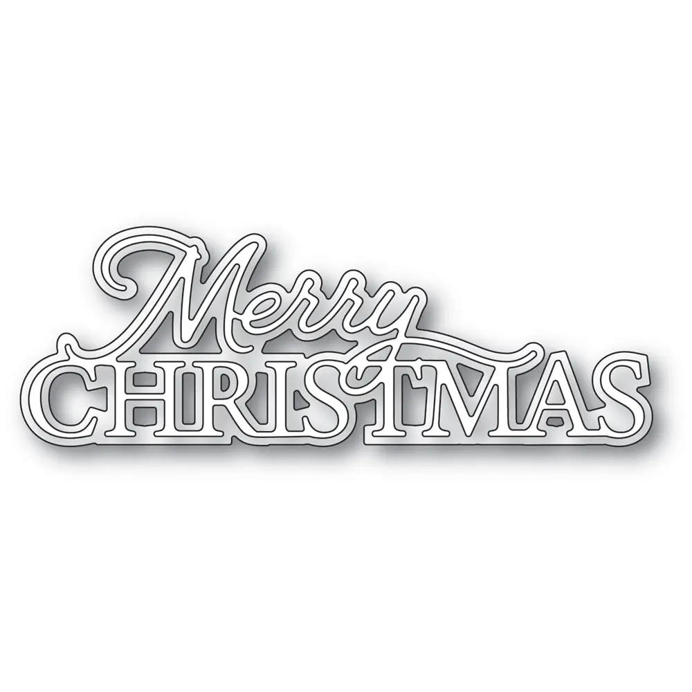 Merry Christmas Let it Snow Words Metal Cutting Dies Scrapbooking Album Decoration Frame Card Craft No Stamps