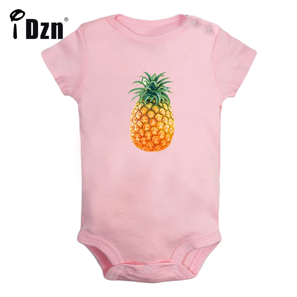 

Baby Boys Girls Summer Bodysuit Sweet Pineapple Printed Clothing Fruit Art Design Rompers Newborn Cotton Short Sleeves Jumpsuits