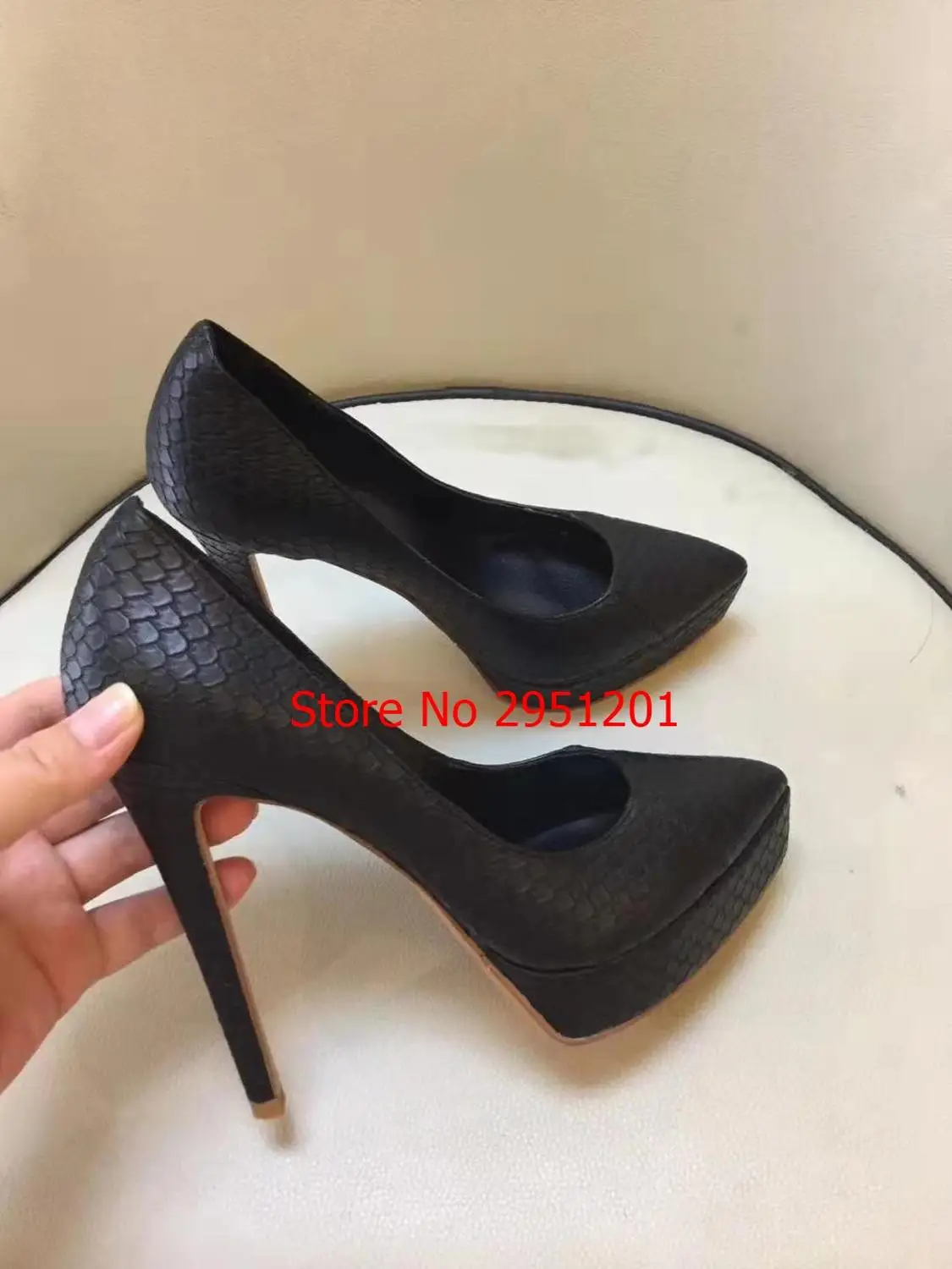 Spring Women Sexy High Heels Platform Ladies Pumps Stiletto Woman Shoes Slip On Pointed Toe Office Heels Real Pic