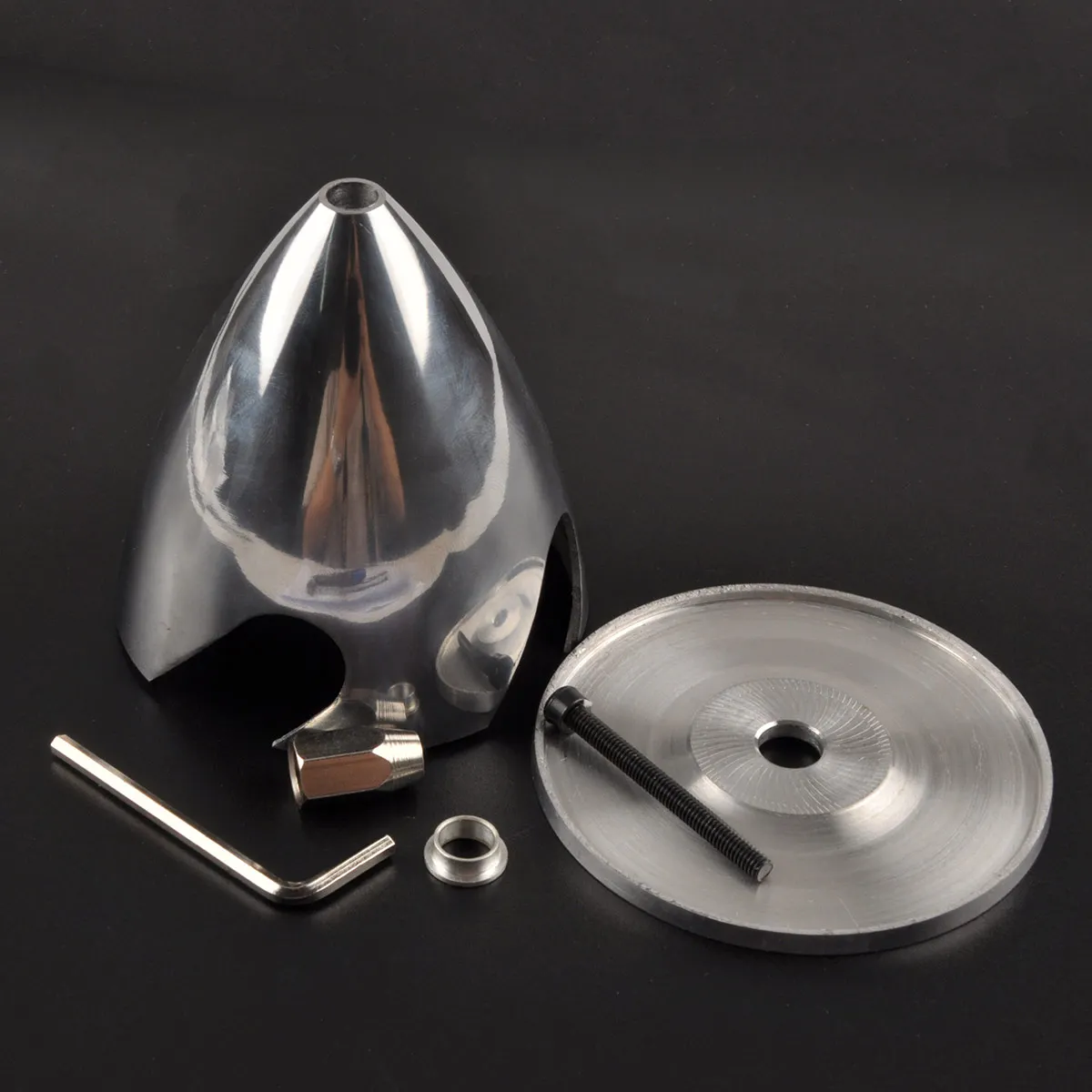 1.5/1.75/2/2.25/2.5/2.75/3/3.5/4/4.5inch Aluminum Spinner 4 Blades Prop Cone For RC Airplane Model