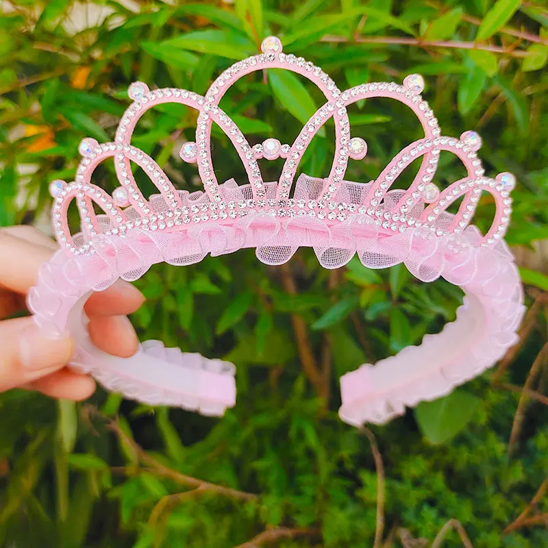 Crown for Girls kids headwear Tiaras Baby Girl Head Band Baby Girls Headwear Tiara Head Wrap Birthday Party Gi