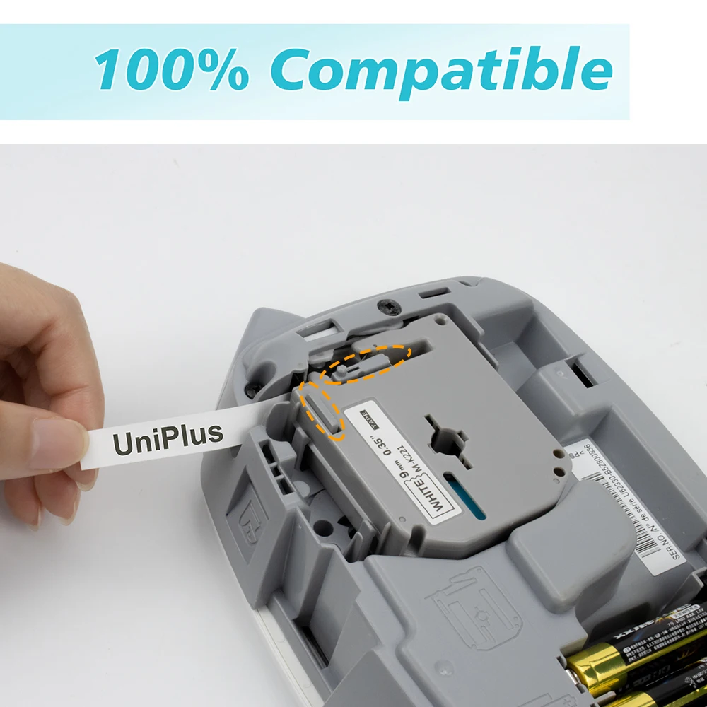 UniPlus 10PK 231 631 Color Set 9mm 12mm Compatible Brother MK Label Tape M-K231 for Brother PT-70 PT-80 PT-85 PT-90 Label Maker