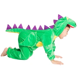 Kids Child Animal Dinosaur Dragon Costume Cosplay Jumpsuit for Boys Girls Halloween Party Mardi Gras Fancy Dress Headgear