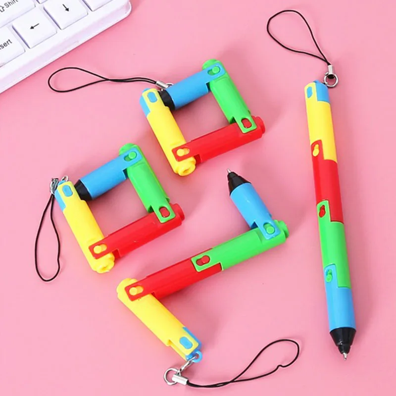 1pcs Creative Foldable Ballpoint Pen Fashion Korea Style Novel Stationery For Kids Gift Cute Office School Supplies