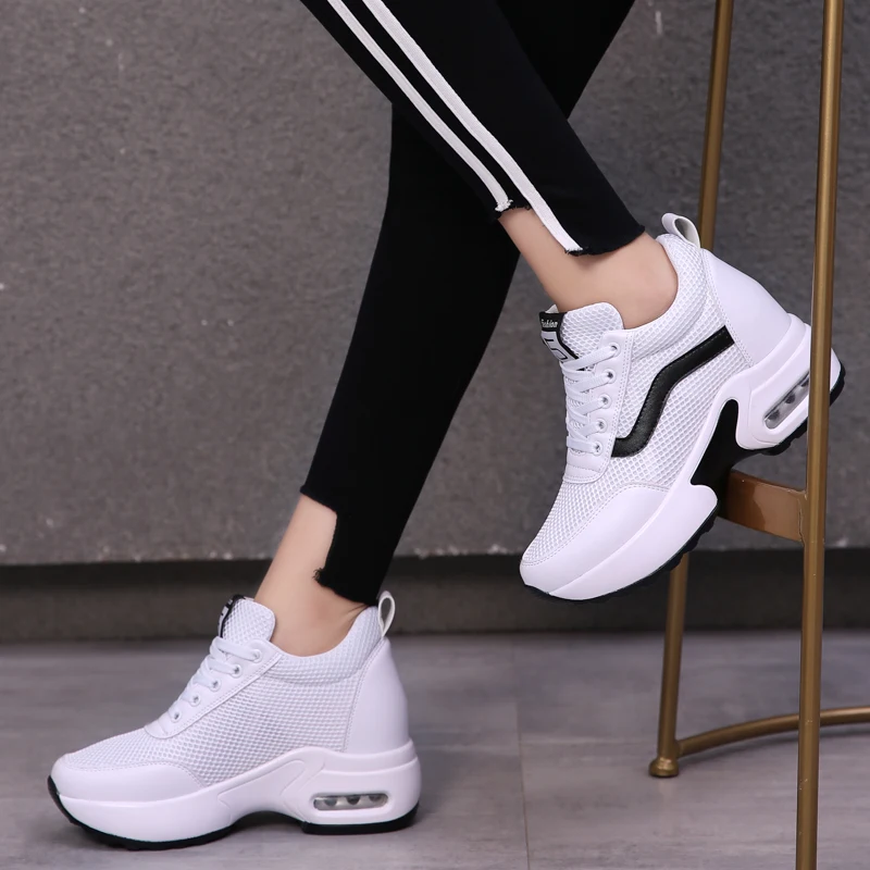 2020 New Platform Sneakers Shoes Breathable Running  Woman Fashion Height Increasing Ladies