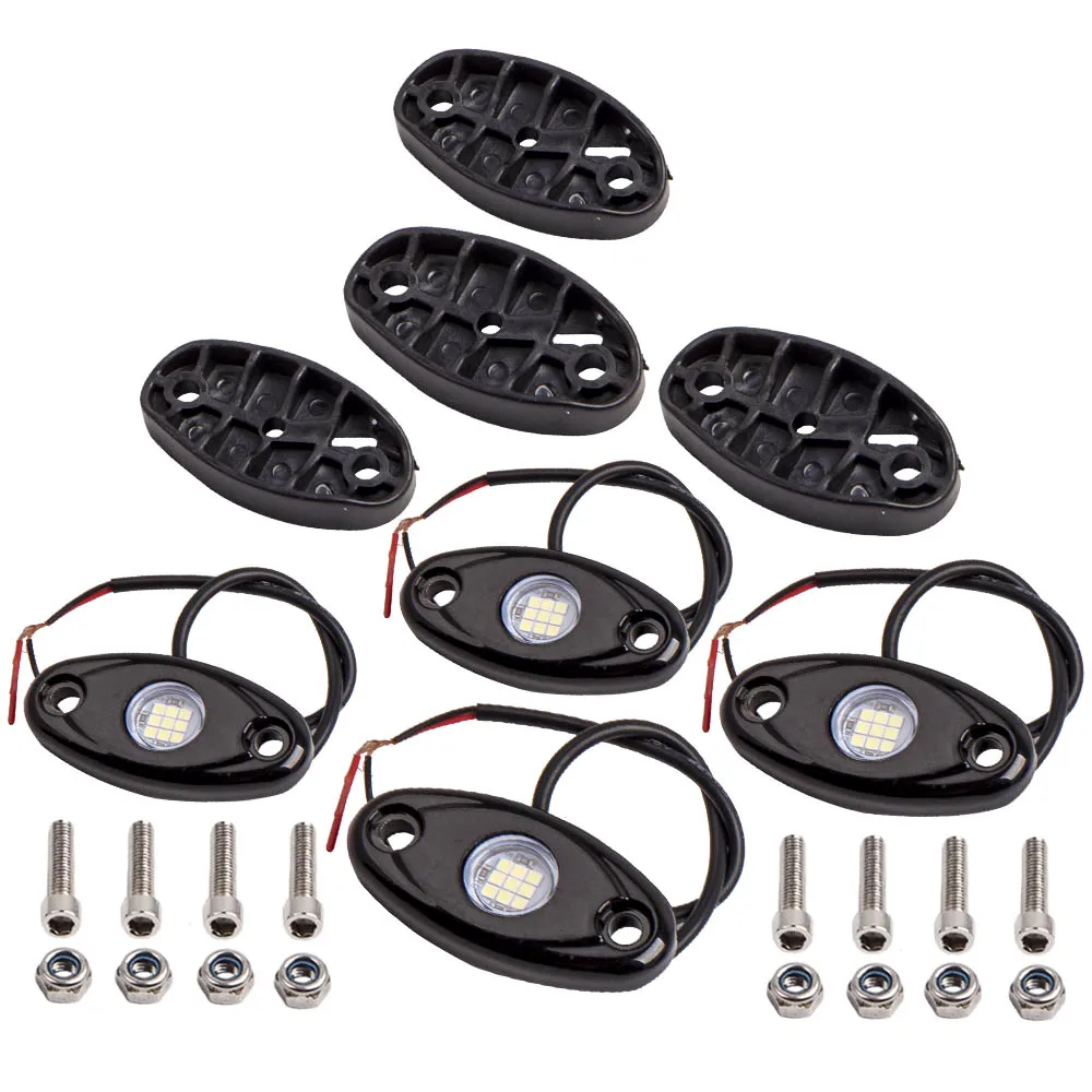 4x LED Rock Lights For Jeep Offroad Truck ATV Boat Underbody Wheel Light