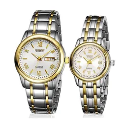 GUANQIN Watch Couple Set Stainless Steel 2020 Men Women Lovers Watch Date Ladies Wrist Watch Quartz reloj pareja hombre y mujer