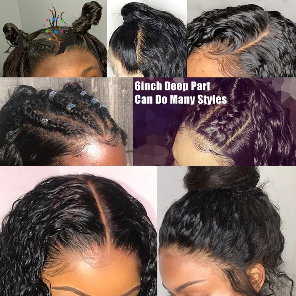 13x4 13x6 Lace Front Human Hair Wigs Deep Wave Wig 360 Lace Front Wigs for Black Women Alibaby Curly Human RemyHair Wig
