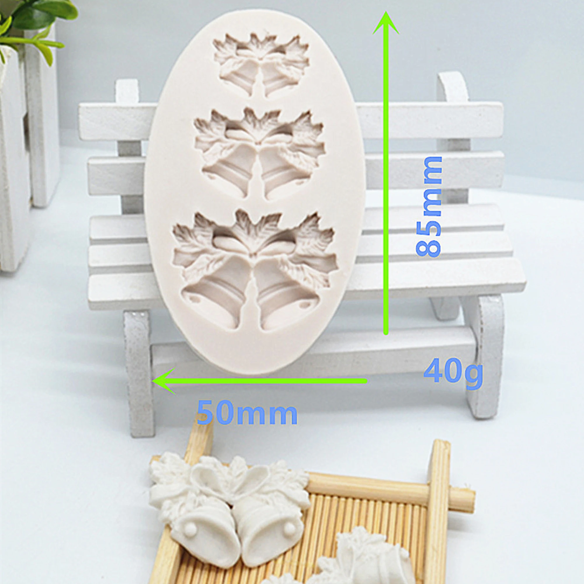 3D Christmas Bell Silicone Mold Fondant Mould Cake Decorating Tools Chocolate Gumpaste Molds, Sugarcraft, Kitchen Baking M280