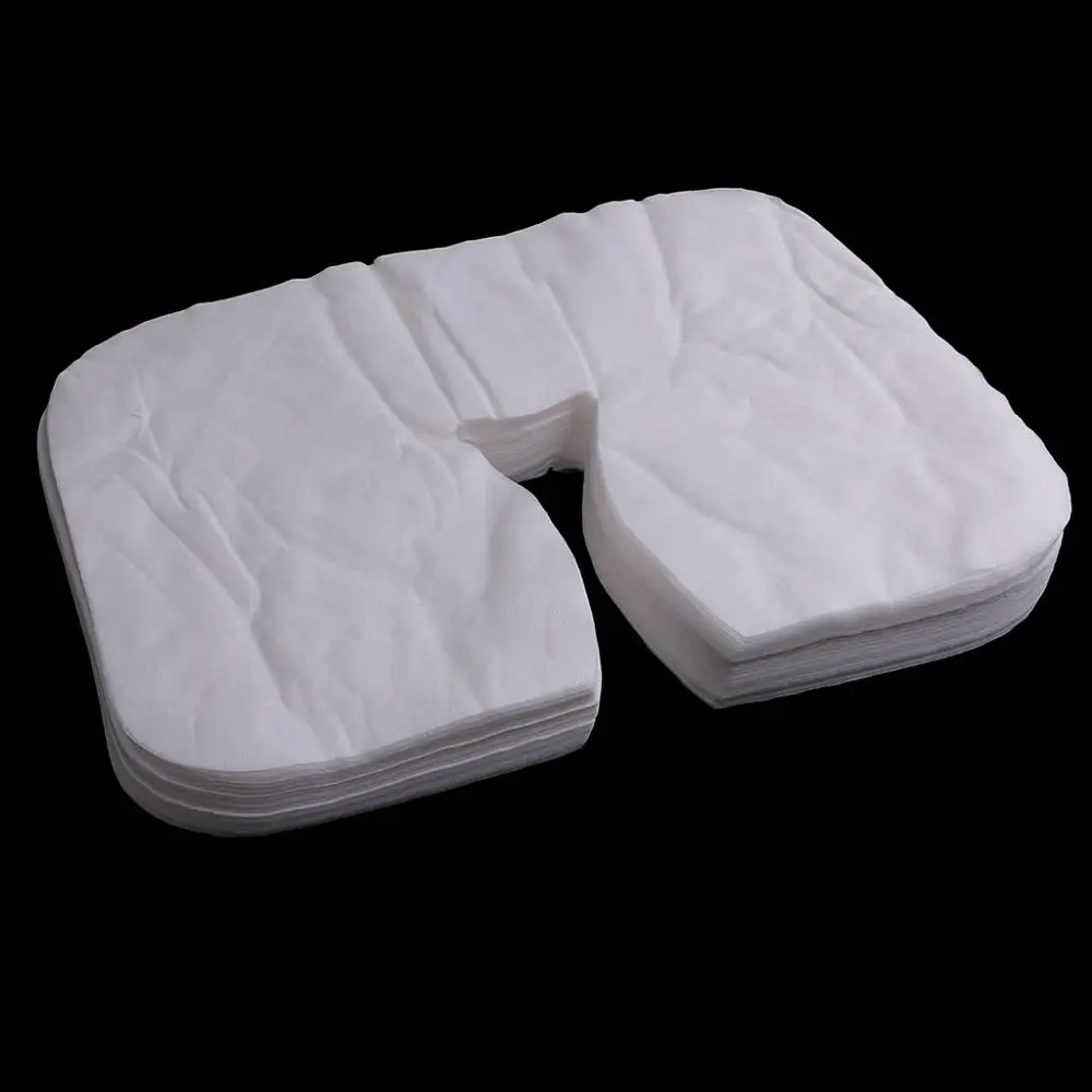 

Pack of 100pcs Non-Woven Fabric Spa Salon Disposable Massage Face Rest Cushion Covers Cradle Sheets Massage Pillow Cover