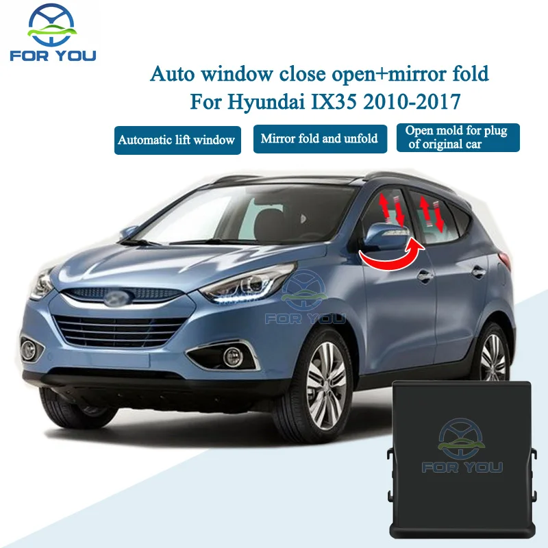 FORYOU urządzenie do zamykania okien samochodowych zamknij otwieracz 2 na 2 + Folder lusterek do Hyundai IX35 2010-2017