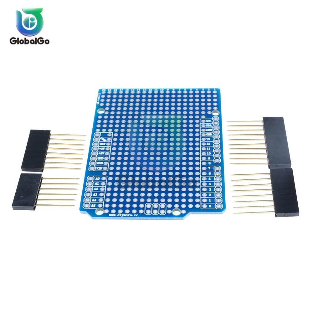 Prototype PCB Board For Arduino R3 ATMEGA328P Shield Board Breadboard FR-4 2.54mm 2mm Pitch 5pin 10Pin Female Connector