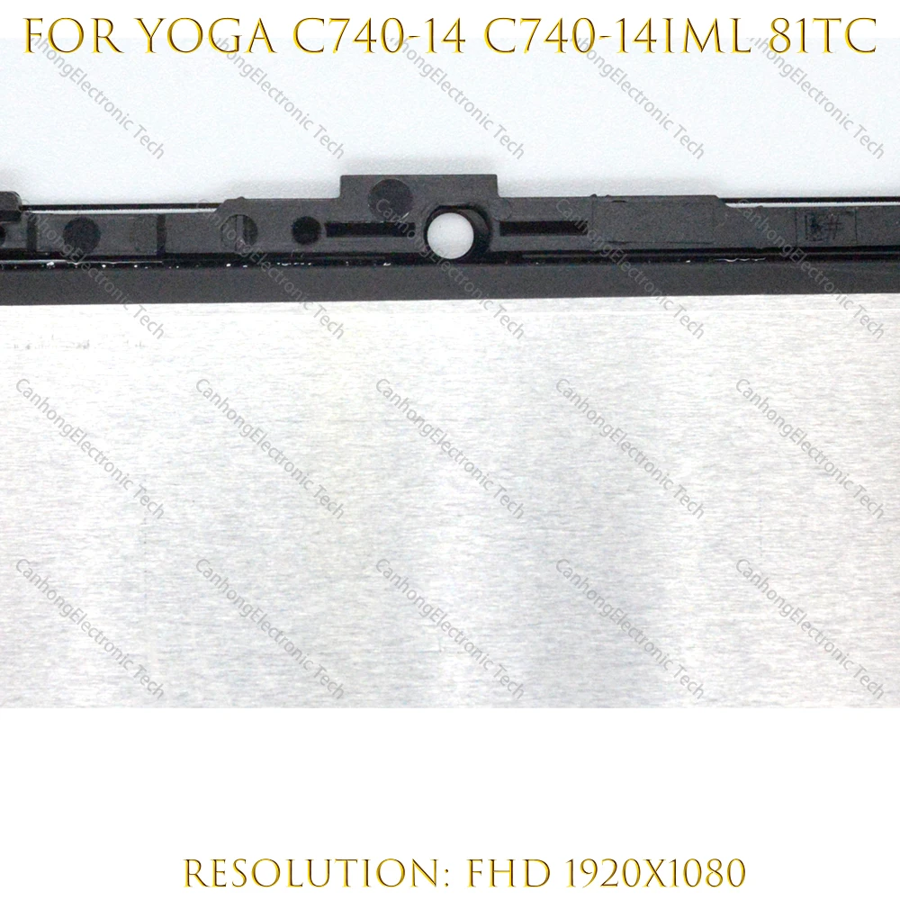 Imagem -05 - Original 14 para Lenovo Yoga C740 14 C74014iml 81tc Display Lcd Montagem da Tela de Toque Painel Substituição do Portátil 5d10u55853