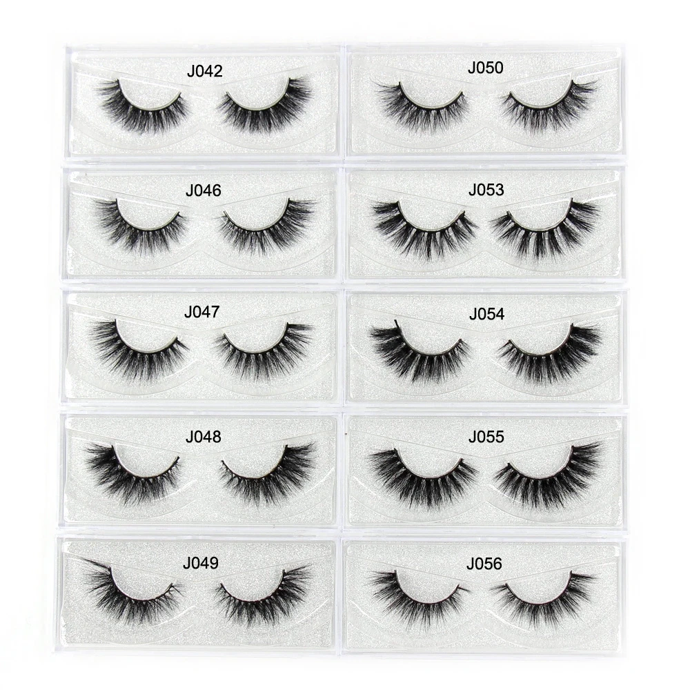 LEHUAMAO Eyelashes 3D Mink Lashes 100% Cruelty free Cross thick Mink Eye Lashes Natural long False Eyelashes Extension New 1Pair